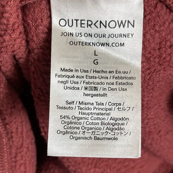 Outerknown Shirt Mens Large Red T-Shirt Premium Casual Logo Short Sleeve Adult - Picture 6 of 9